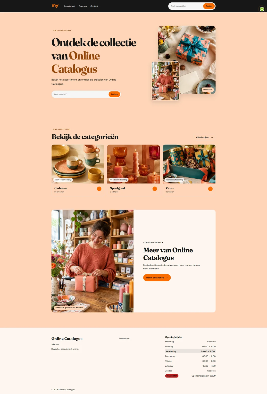 Demo-thema Catalogus